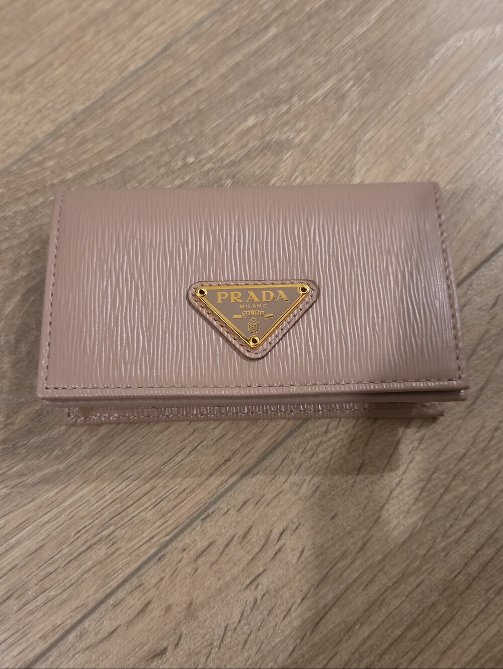 Prada Pink Leather Card Holder Wallet